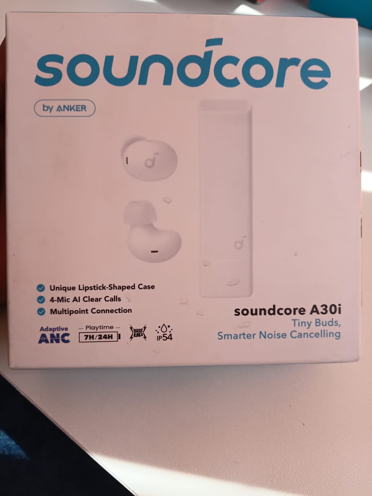 Anker Soundcore A30i Noise Cancelling Earbuds – White