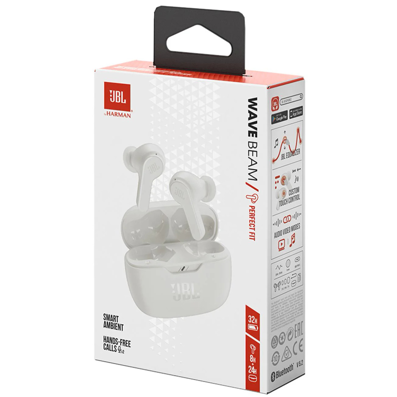 JBL WAVEBEAM WIRELESS EARBUDS.