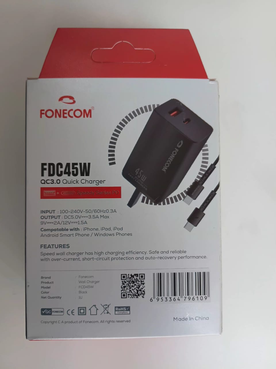 FONECOM FAST CHARGER FDC45W