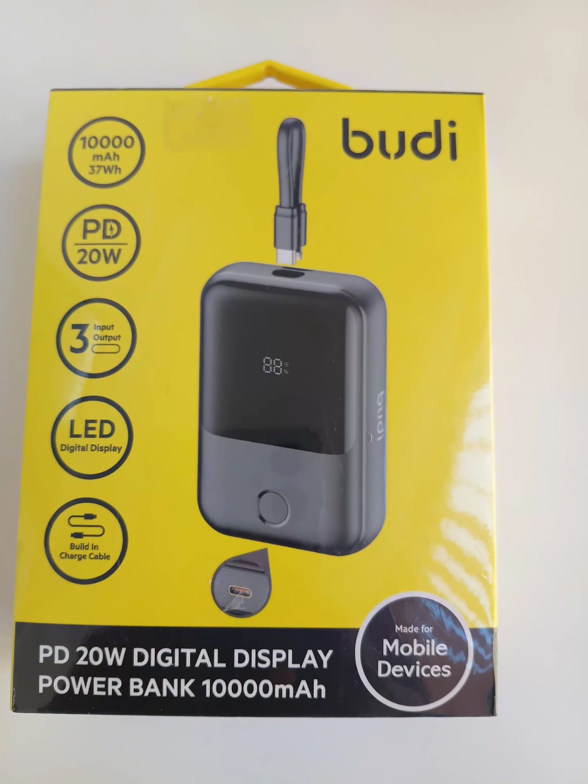 Budi PD 20W DIGITAL POWER BANK 10000mAh