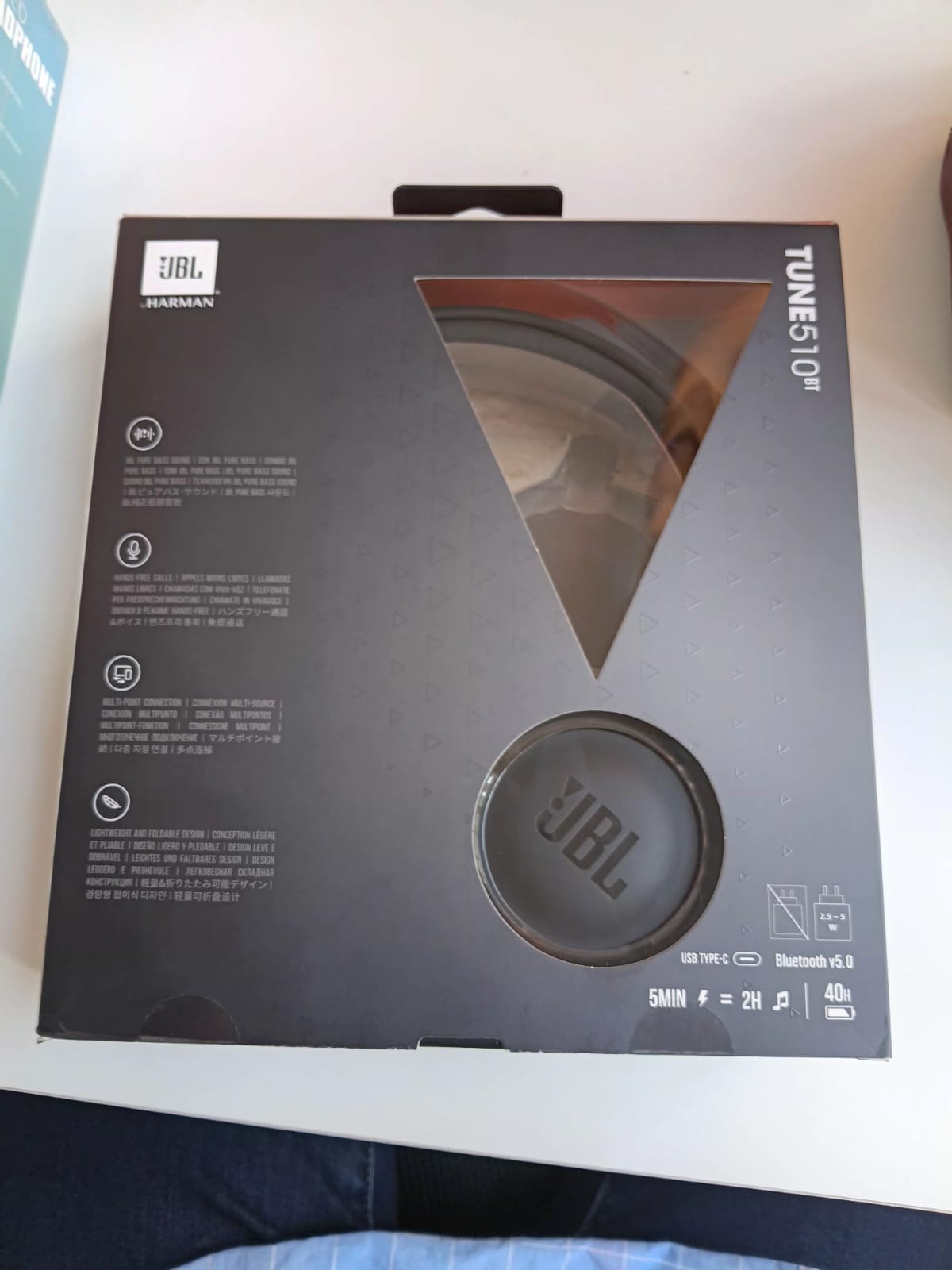 JBL WIRELESS PURE BASS BASS SOUND HEADPHONES TUNE 510BT